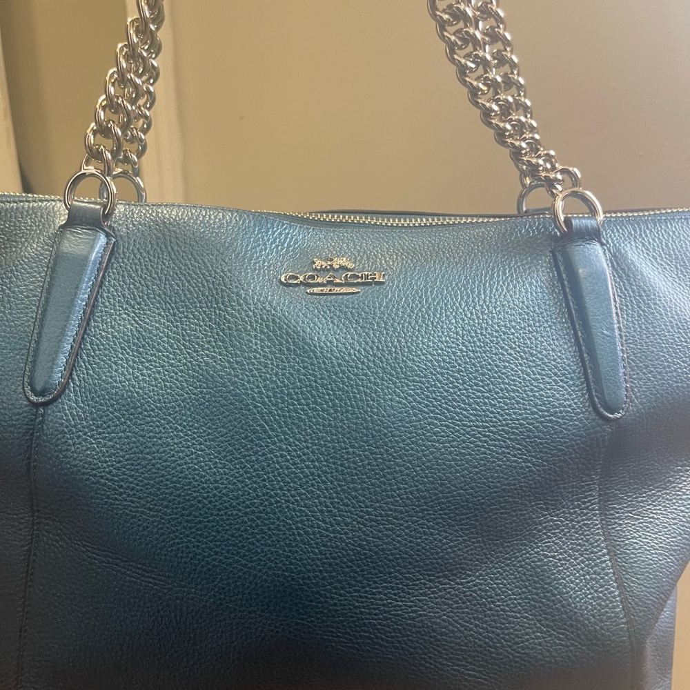 Coach Green Leather Satchel. Like new condition